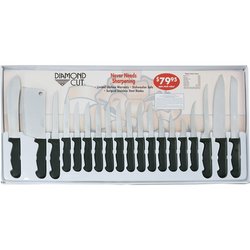 CTDC19 - Diamond Cut® 19pc Cutlery Set in White/Red Bow Box